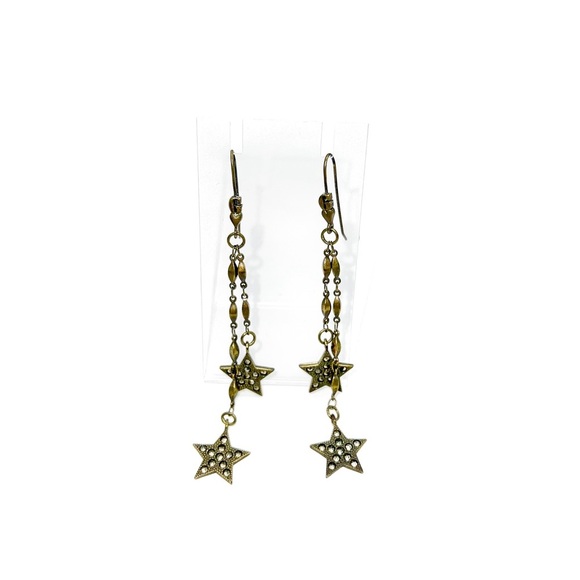 Vintage JEAN PAUL GAULTIER Star Drop Earrings - Picture 2 of 3